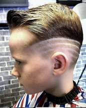 Comb over with patterns on the side Comb over with patterns on the side