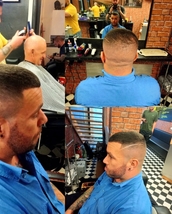 High skin fade Tight skin fade, beard shape up and tram line