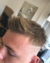 Lined Up An image cut by me and styles by me. Zero fade with line razored in with a high textured to