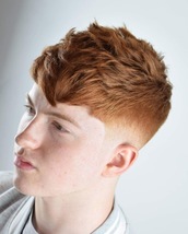 Red hair we don’t care Serious hair envy here with this guys hair colour. Drop fade with some seri