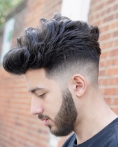 Shapes x styles Detailed mid fade, with plenty of TEXTURE on top and styled