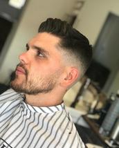Sharp fade Skin fade into textured quiff